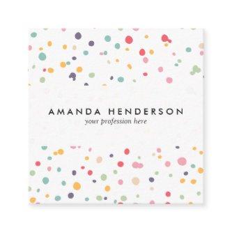Cute Colorful Confetti Dots Pattern Square