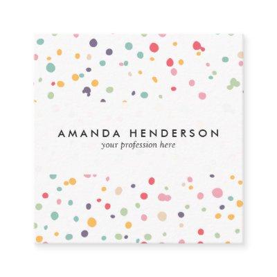 Cute Colorful Confetti Dots Pattern Square