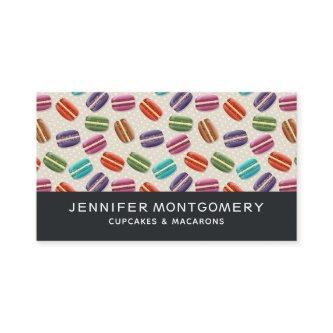 Cute Colorful Macarons Pattern with Polka Dots