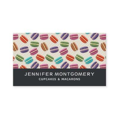 Cute Colorful Macarons Pattern with Polka Dots
