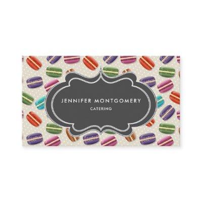 Cute Colorful Macarons Pattern with Polka Dots