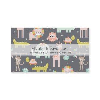 Cute Colorful Wild Animals Nursery Art