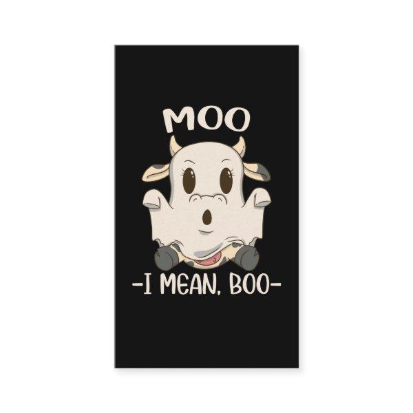 Cute Cow Moo Halloween Ghost Boo