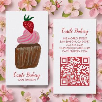 CUTE CUPCAKE Bakery Pastry Chef Modern QR Code