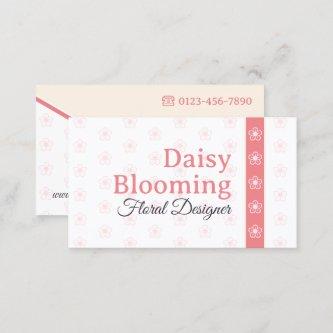 Cute Daisy Pattern Pastel Cream White Pink Florist