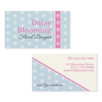 Cute Daisy Pattern Pastel Light Blue Pink Florist
