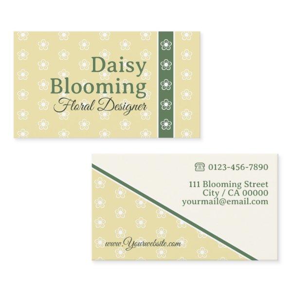 Cute Daisy Pattern Pastel Yellow Green Florist