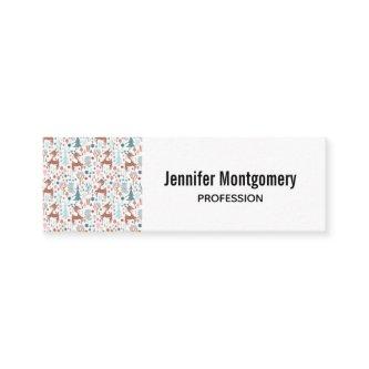 Cute Deer in Whimsical Forest Pattern Mini