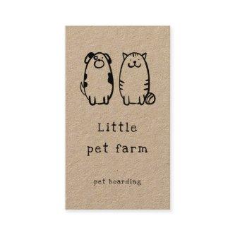 cute dog and cat doodle pet boarding