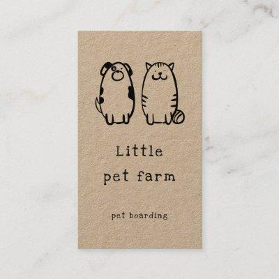 cute dog and cat doodle pet boarding