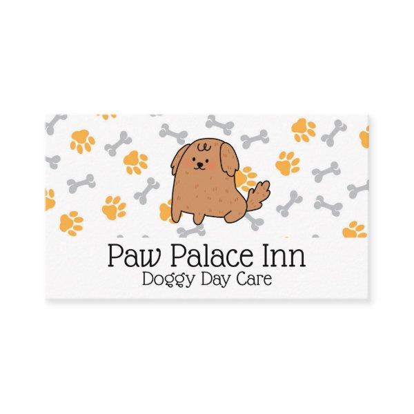 Cute Dog Cartoon | Paws and Bones Pattern