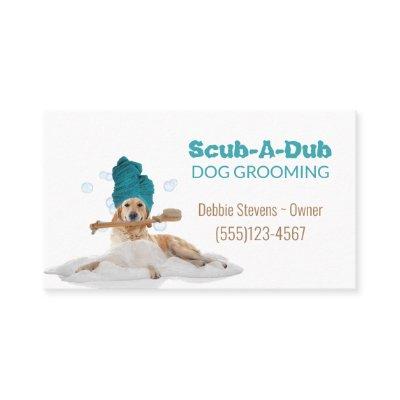 Cute Dog In a Towel Pet Grooming Service