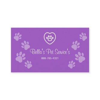 Cute Dog Walker Pet Services Purple