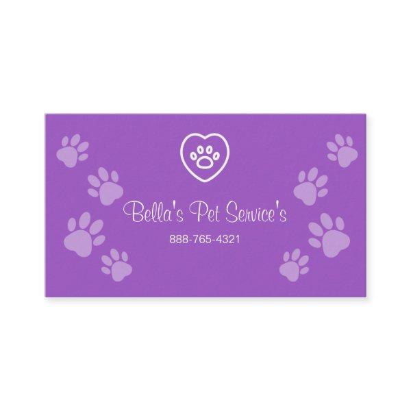 Cute Dog Walker Pet Services Purple