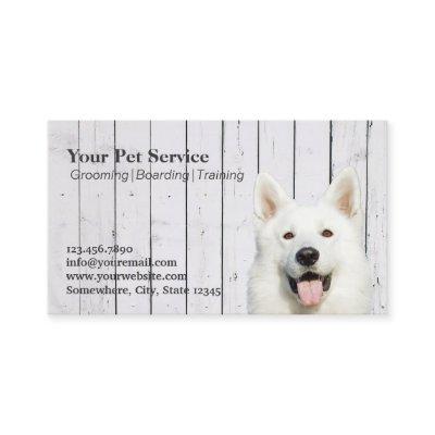 Cute Dog Wood Stripes Pet Salon Grooming