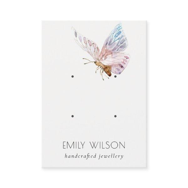 Cute Dreamy Blush Aqua Butterfly 2 Earring Display