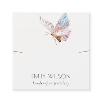 Cute Dreamy Blush Aqua Butterfly Earring Display Square