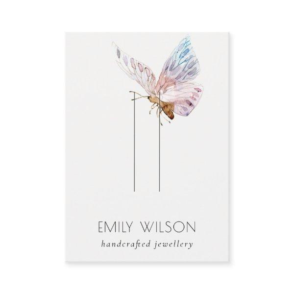 Cute Dreamy Blush Aqua Butterfly Hairpin Display