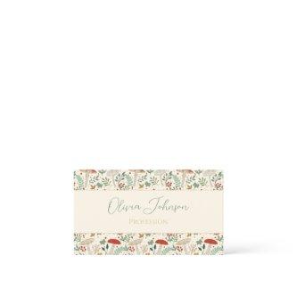 Cute Fall Mushrooms and Leaves Illustration