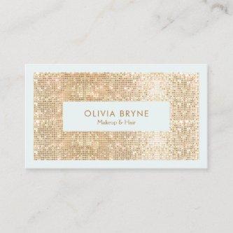 Cute FAUX Gold Sequin Makeup and Hair