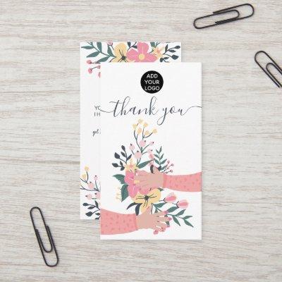 Cute floral bunch arms illustration thank you