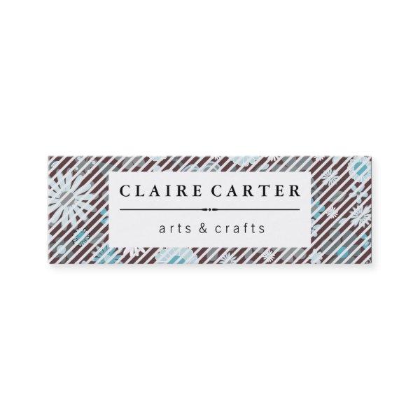 Cute Floral Diagonal Stripes Mini