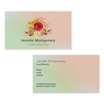 Cute Floral Watercolor Bouquet Event Planning