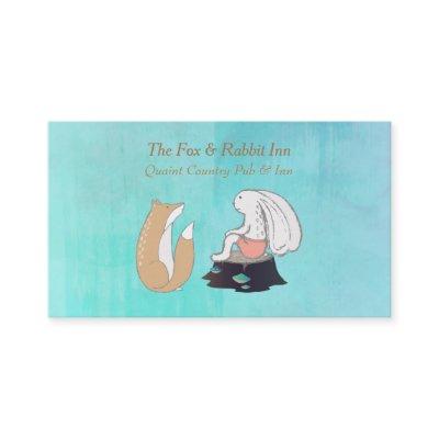 Cute Fox and Rabbit Woodland Creatures Drawing