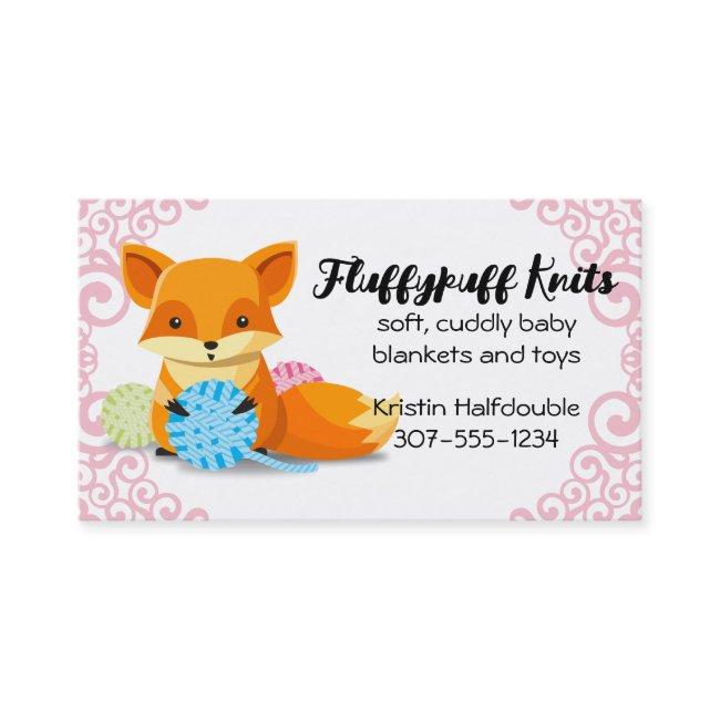 Cute fox balls of yarn knitting crochet homespun