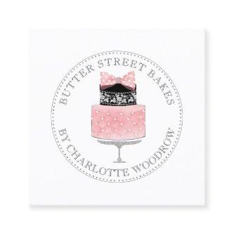 Cute French Chocolate Pink Cake Baker Pastry Chef Square