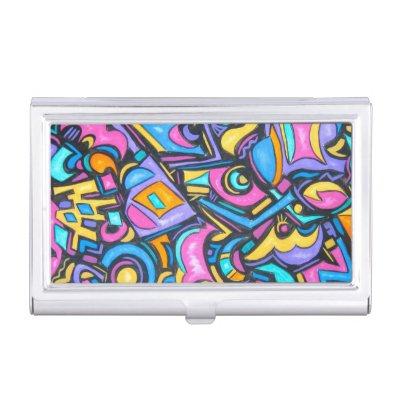 Cute Fun Funky Colorful Bold Whimsical Shapes  Holder