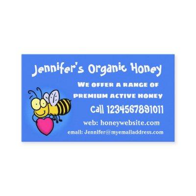 Cute funny bee with heart cartoon illustration