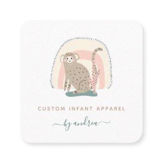 Cute Funny Monkey Rainbow Whimsical Baby Boutique  Square