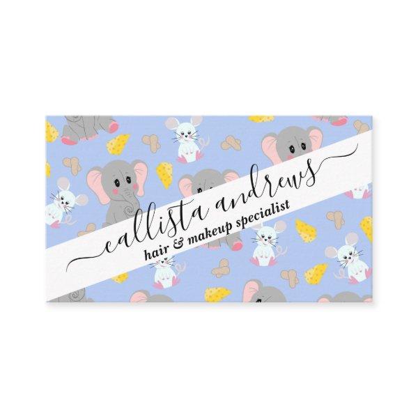 Cute Gray White Elephant Mouse Peanut Cheese
