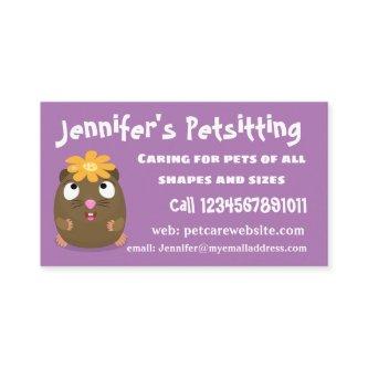 Cute guinea pig happy cartoon illustration
