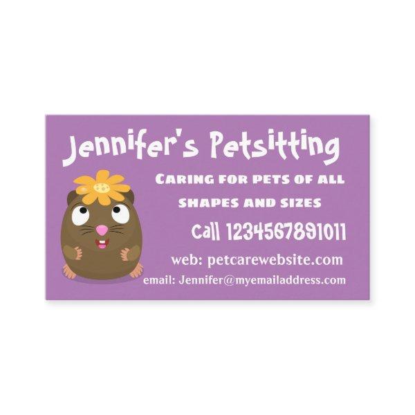 Cute guinea pig happy cartoon illustration