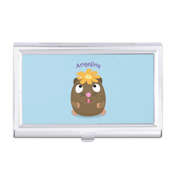 Cute guinea pig happy cartoon illustration  case