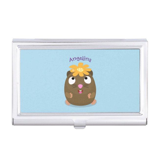 Cute guinea pig happy cartoon illustration case