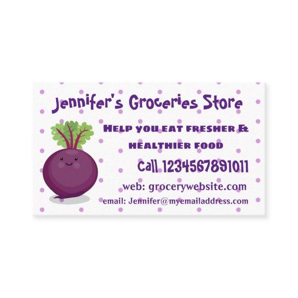 Cute happy beet root kitchen cartoon illustration