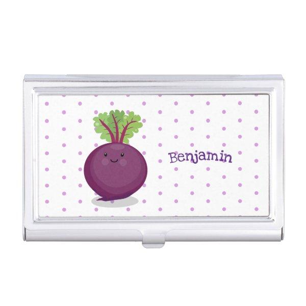 Cute happy beet root kitchen cartoon illustration  case