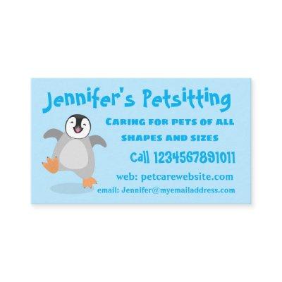 Cute happy emperor penguin chick cartoon