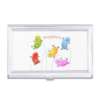 Cute happy jellybeans jumping cartoon illustration  case