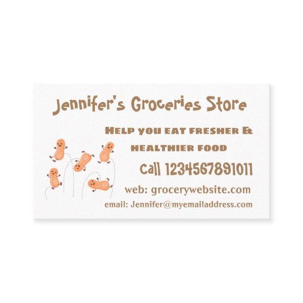 Cute happy jumping peanuts cartoon illustration
