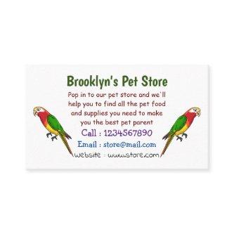 Cute happy parrot cartoon illustration