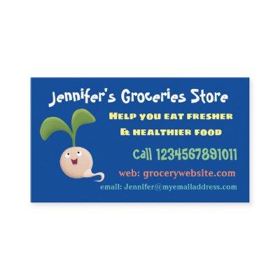Cute happy seed sprout cartoon illustration