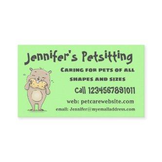 Cute happy smiling hamster with peanut cartoon