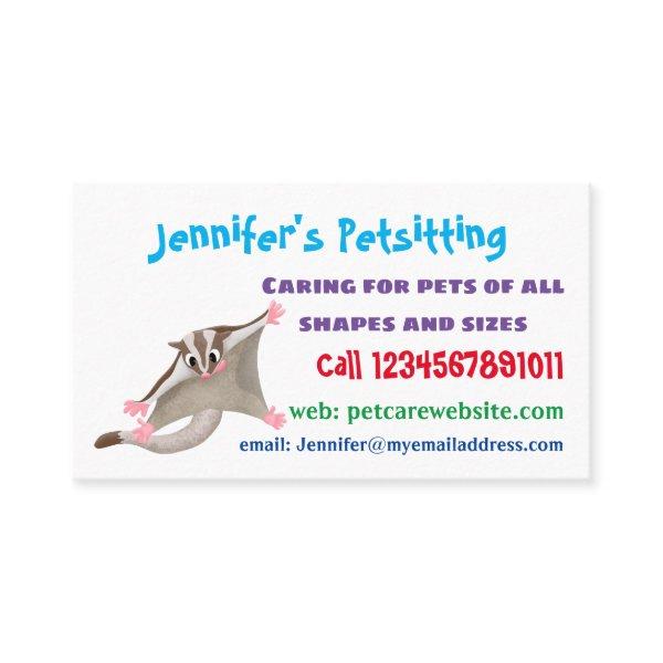 Cute happy sugar glider cartoon illustration
