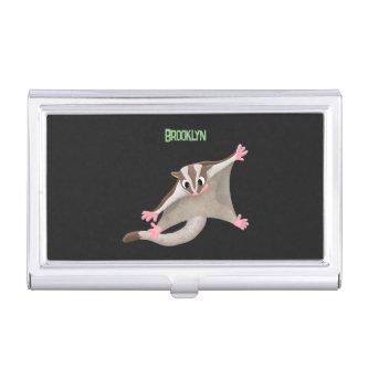 Cute happy sugar glider cartoon illustration  case