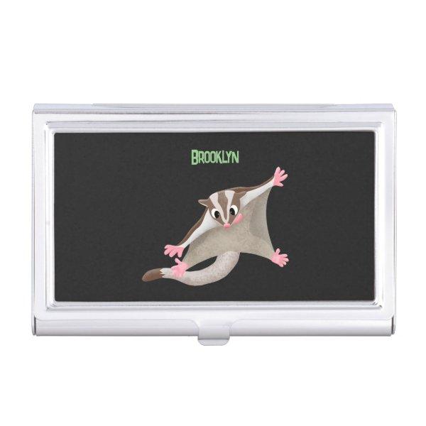 Cute happy sugar glider cartoon illustration  case