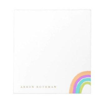 Cute Happy Watercolor Rainbow Notepad
